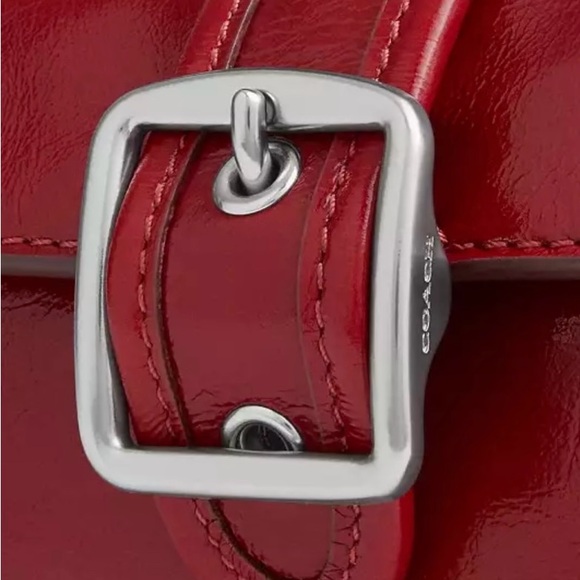 COACH Cherry Red Crossbody, Ashton mini crossbody convertible shoulder bag, NWT - Picture 7 of 10